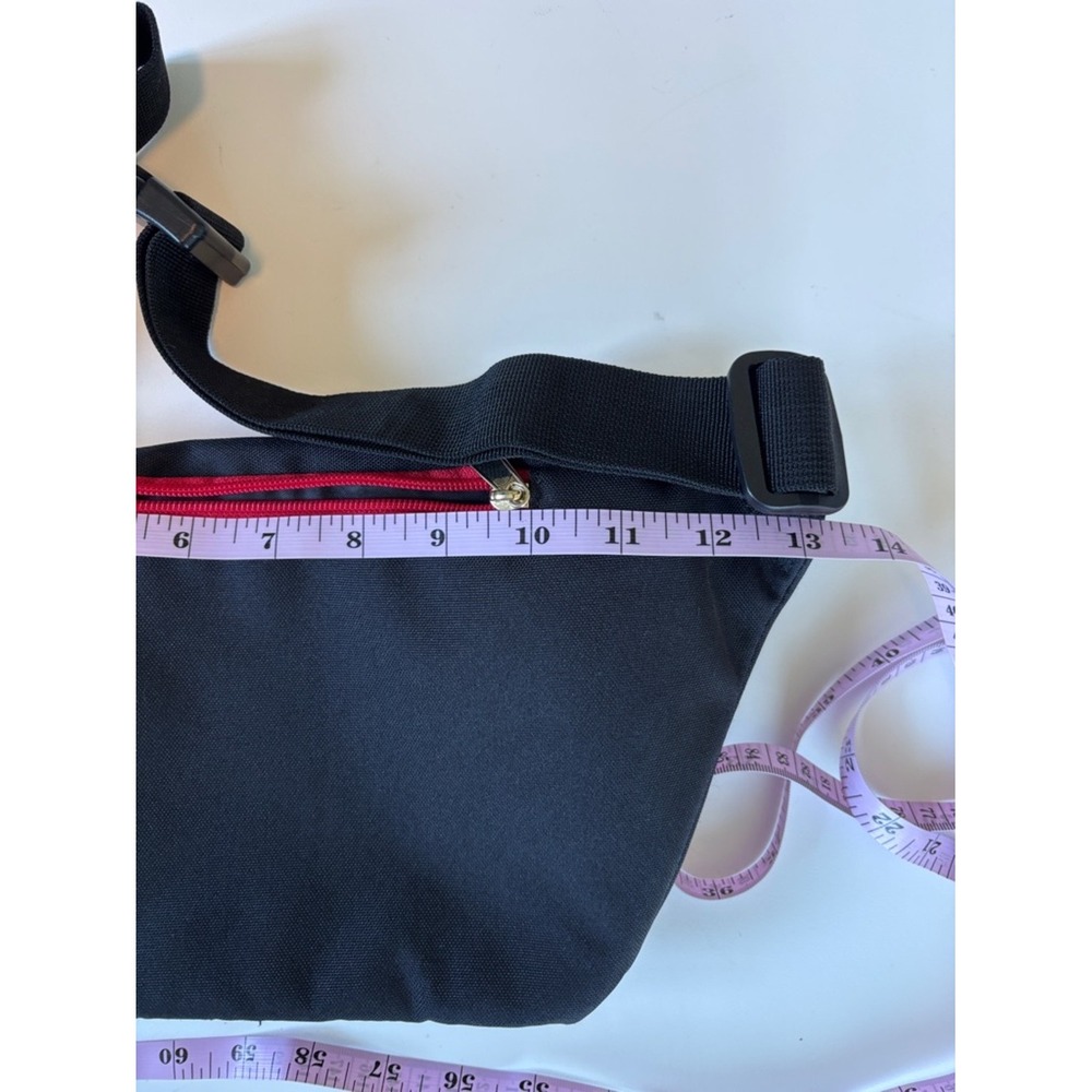 Disney Minnie Mouse Black Waist Bag Red Polka Dot Bow Like New Travel Light Cute - Picture 8 of 9